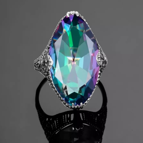 Mystic Topaz Marquize, STONE. 925 ST SLV - Picture 3 of 7